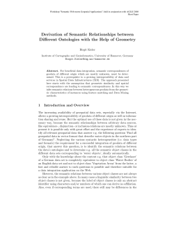 Derivation of Semantic Relationships between Different Ontologies