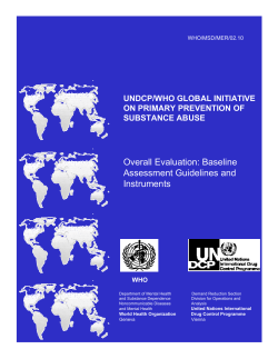 Overall Evaluation: Baseline Assessment Guidelines and Instruments