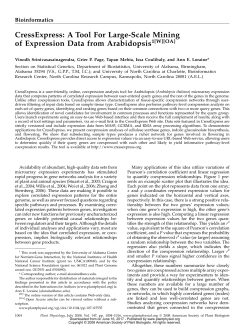 CressExpress: A Tool For Large-Scale Mining of Expression Data