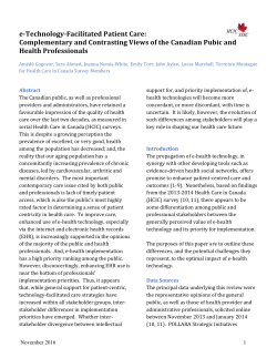 e-Technology-Facilitated Patient Care