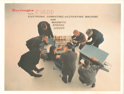 Burroughs series E1400 Electronic Computing/Accounting Machine