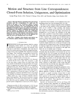 Motion and Structure from Line Correspondences: Closed