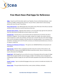 Free Must-Have iPad Apps for Reference