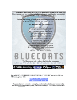the percussive world of the Bluecoats drum