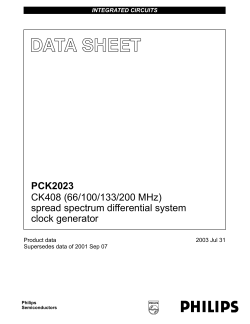 PCK2023 CK408 (66/100/133/200 MHz) spread spectrum