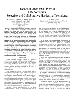 Reducing SEU Sensitivity in LIN Networks