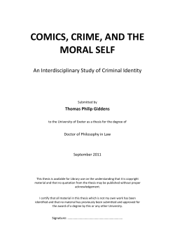 comics, crime, and the moral self