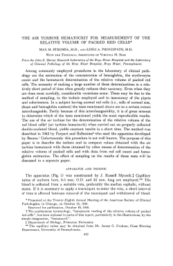 THE AIR TURBINE HEMATOCRIT FOR MEASUREMENT OF THE
