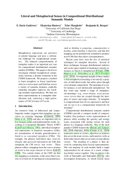 Literal and Metaphorical Senses in Compositional Distributional