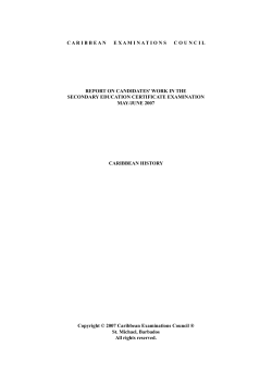 caribbeanexaminations council report on candidates` work in