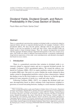 Dividend Yields, Dividend Growth, and Return Predictability in the