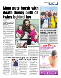 Mum puts brush with death during birth of twins behind her