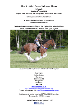 Schedule 2016 - Scottish Grass Sickness Show