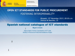 Spanish national catalogue of ICT standards