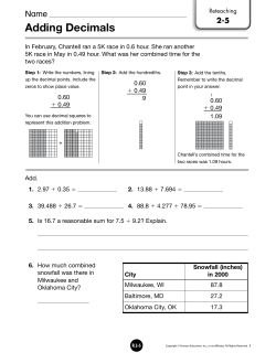 Adding Decimals