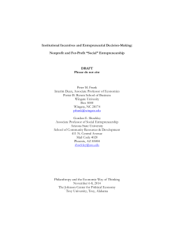 Nonprofit entrepreneurship is a key function used by innovators to