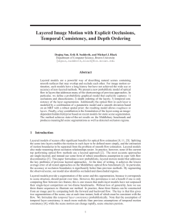 Layered image motion with explicit occlusions, temporal consistency
