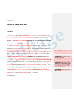Case report Acute Mercury Poisoning: A Case Report ABSTRACT