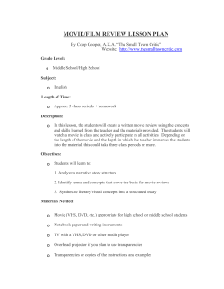 movie/film review lesson plan