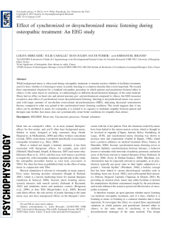 Effect of synchronized or desynchronized music listening