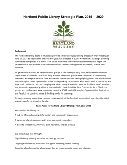 our 5-year plan - Hartland Public Library