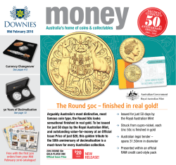 The Round 50c – finished in real gold!