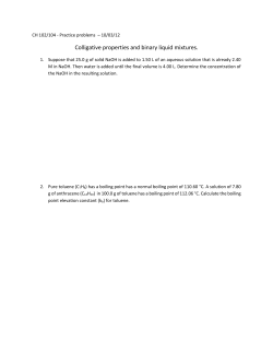 Colligative properties and binary liquid mixtures.