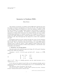 Symmetry in Nonlinear PDE`s