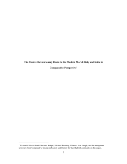 1 The Passive Revolutionary Route to the Modern World: Italy and