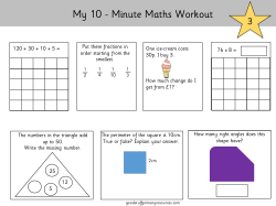 10 minute maths yr 3 - GOODSTUFF PRIMARY RESOURCES
