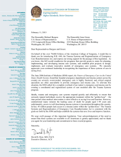 February 11, 2015 The Honorable Michael Burgess The Honorable
