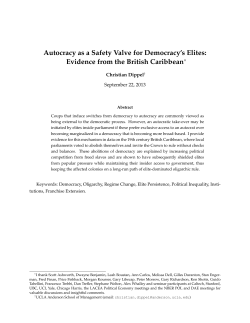 Autocracy as a Safety Valve for Democracy`s Elites: Evidence from