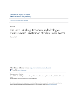 The Siren Is Calling: Economic and Ideological Trends Toward