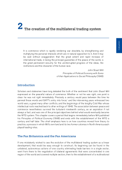 The creation of the multilateral trading system
