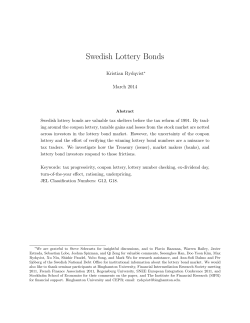 Swedish Lottery Bonds