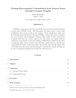 Cleaning Electronegative Contamination from Gaseous Xenon