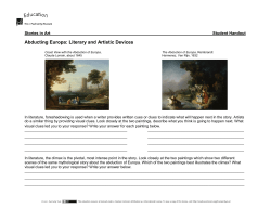 Abducting Europa: Literary and Artistic Devices