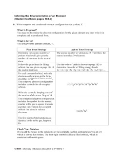 11. Write complete and condensed electron configurations for