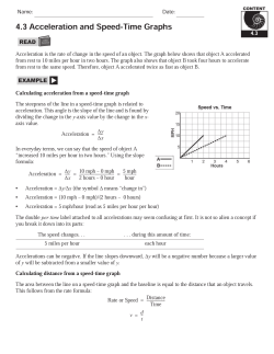 4.3 Acceleration and Speed