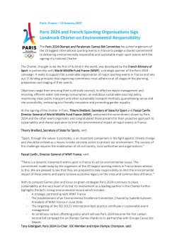 Paris 2024 and French Sporting Organisations Sign Landmark