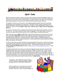 Quilt Code - Cabarrus County Schools