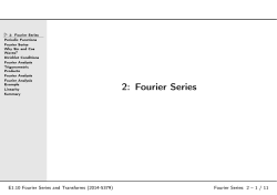 2: Fourier Series
