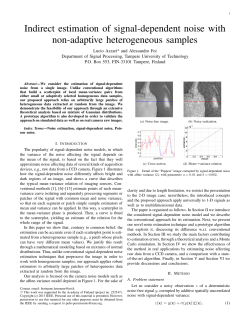 L. Azzari and A. Foi, &ldquo;Indirect estimation of signal