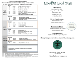 a printable schedule of classes