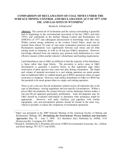 Comparison of Reclamation of Coal Mines under the Surface Mining