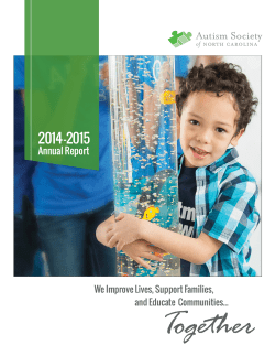 2014 Annual Report - Autism Society of NC