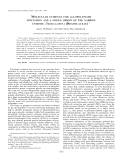 allopolyploid speciation - Oregon State University