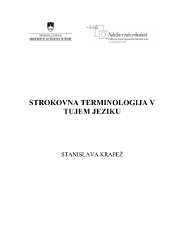 Strokovna terminologija v tujem jeziku anglescina