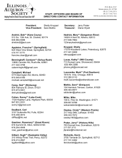 President: Shelly Knuppel Secretary: Jerry Prater Vice