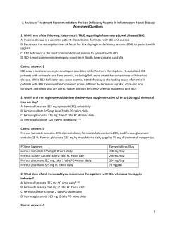 A Review of Treatment Recommendations for Iron - Power